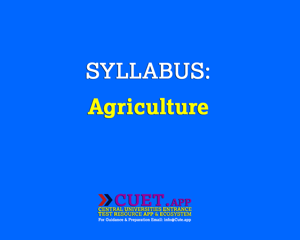 Syllabus | Agriculture