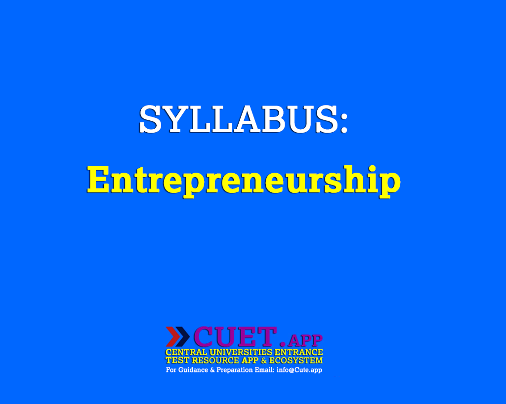 Syllabus | Entrepreneurship