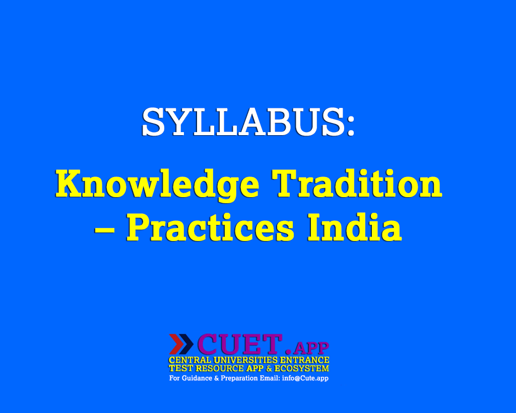 Syllabus | Knowledge Tradition – Practices India
