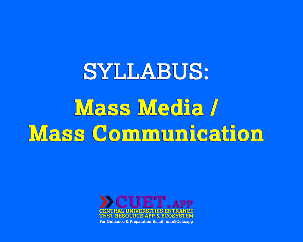 Syllabus | Mass Media/ Mass Communication